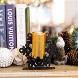 Подсвечник Снежинка металл для одной свечи - фото 239522