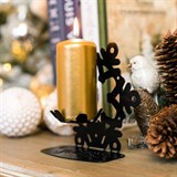 Подсвечник Снежинка металл для одной свечи - фото 239524