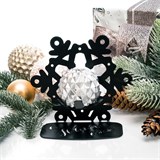 Подсвечник Снежинка металл для одной свечи - фото 239528