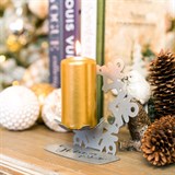 Подсвечник Снежинка металл для одной свечи - фото 239532