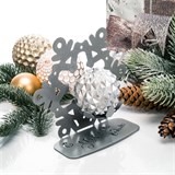 Подсвечник Снежинка металл для одной свечи - фото 239534