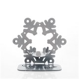 Подсвечник Снежинка металл для одной свечи - фото 239537