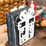 Подставка под салфетки металлическая Подарок - фото 239540