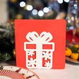 Подставка под салфетки металлическая Подарок - фото 239545