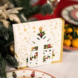 Подставка под салфетки металлическая Подарок - фото 239547