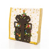 Подставка под салфетки металлическая Подарок - фото 239558