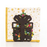 Подставка под салфетки металлическая Подарок - фото 239559