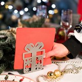 Подставка под салфетки металлическая Подарок - фото 239562