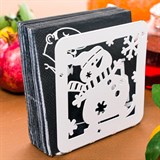 Салфетница из металла Снеговик - фото 239592