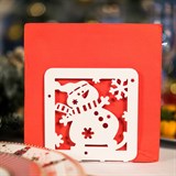 Салфетница из металла Снеговик - фото 239596