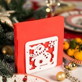 Салфетница из металла Снеговик - фото 239597