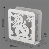 Салфетница из металла Снеговик - фото 239598