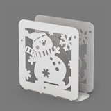 Салфетница из металла Снеговик - фото 239599