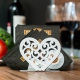 Салфетница кухонная из металла Сердце - фото 239637