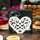 Салфетница кухонная из металла Сердце - фото 239638
