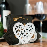 Салфетница кухонная из металла Сердце - фото 239639