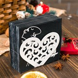 Салфетница кухонная из металла Сердце - фото 239640