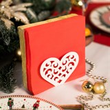 Салфетница кухонная из металла Сердце - фото 239643