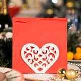 Салфетница кухонная из металла Сердце - фото 239644