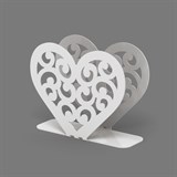 Салфетница кухонная из металла Сердце - фото 239646