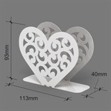 Салфетница кухонная из металла Сердце - фото 239647