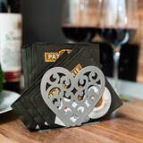 Салфетница кухонная из металла Сердце - фото 239655