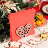 Салфетница кухонная из металла Сердце - фото 239657