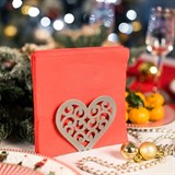 Салфетница кухонная из металла Сердце - фото 239658