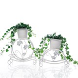 Кованая подставка на подоконник для трех цветов 41-007 - фото 239976