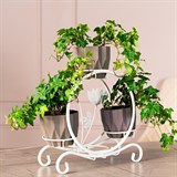 Кованая подставка на подоконник для четырех цветов 41-015 - фото 240011