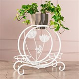 Кованая подставка на подоконник для четырех цветов 41-015 - фото 240012