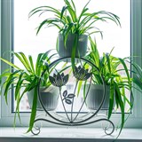 Кованая подставка на подоконник для четырех цветов 41-015 - фото 240016