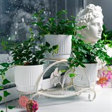 Кованая подставка на подоконник для трех цветов 41-017 - фото 240038