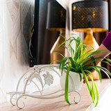 Кованая подставка на подоконник для трех цветов 41-017 - фото 240044