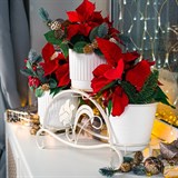 Кованая подставка на подоконник для трех цветов 41-017 - фото 240047