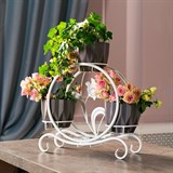 Кованая подставка на подоконник для четырех цветов 41-018W - фото 240049