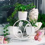 Кованая подставка на подоконник для четырех цветов 41-018W - фото 240050