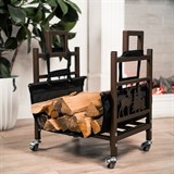 Дровница для дачи разборная на колесах 103-213R-Br - фото 240074