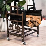 Дровница для дачи разборная на колесах 103-213R-Br - фото 240076