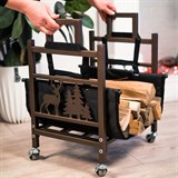 Дровница для дачи разборная на колесах 103-213R-Br - фото 240077