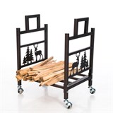 Дровница для дачи разборная на колесах 103-213R-Br - фото 240078