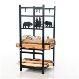 Дровница для камина разборная 103-208R-B металл - фото 240088