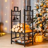 Дровница для дачи разборная 103-209R-B металл - фото 240101