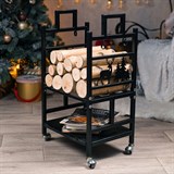 Дровница для дачи разборная 103-209R-B металл - фото 240104