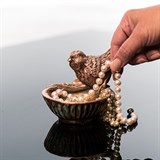 Подставка для украшений Птичка US09227 полистоун цв.под бронзу - фото 240770