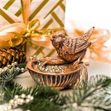 Подставка для украшений Птичка US09227 полистоун цв.под бронзу - фото 240771