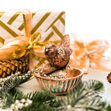 Подставка для украшений Птичка US09227 полистоун цв.под бронзу - фото 240772