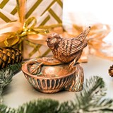 Подставка для украшений Птичка US09227 полистоун цв.под бронзу - фото 240773