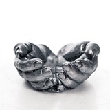 Подставка для украшений Ладони U09232-S полистоун цв.серебро - фото 240796