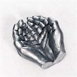 Подставка для украшений Ладони U09232-S полистоун цв.серебро - фото 240799